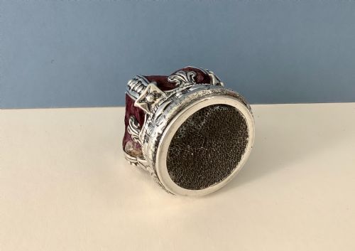 ANTIQUE VICTORIAN SOLID SILVER PIN CUSHION CROWN - ADDITIONAL PHOTO 5