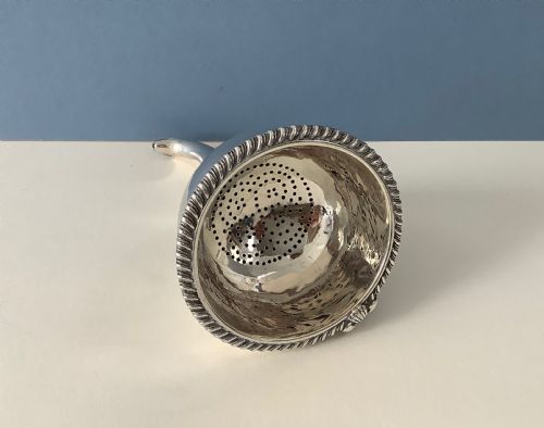 ANTIQUE GEORGIAN SOLID SILVER 3PART WINE FUNNEL - ADDITIONAL PHOTO 1