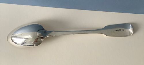 ANTIQUE WILLIAM IV SOLID SILVER BASTING SPOON - ADDITIONAL PHOTO 2