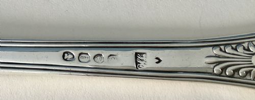 ANTIQUE WILLIAM IV HEAVY SOLID SILVER LADLE - ADDITIONAL PHOTO 4