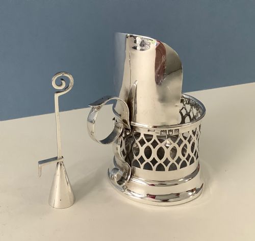 ANTIQUE EDWARDIAN SILVER CHAMBERSTICK - ADDITIONAL PHOTO 3