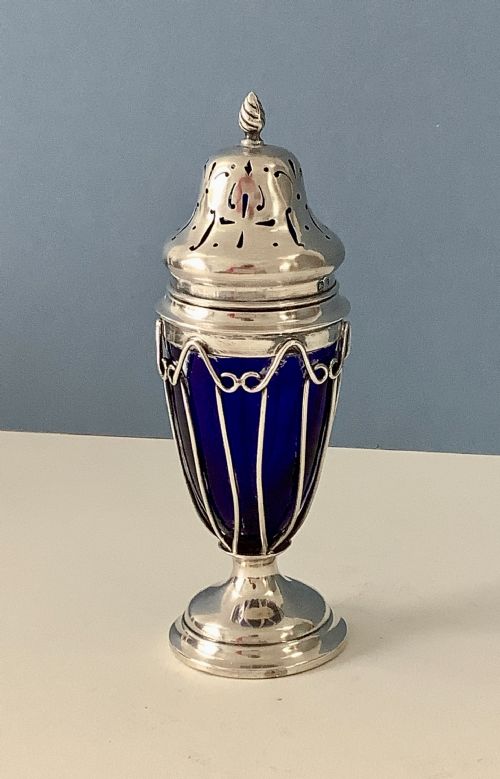 ANTIQUE EDWARDIAN SILVER SUGAR CASTER - ADDITIONAL PHOTO 1