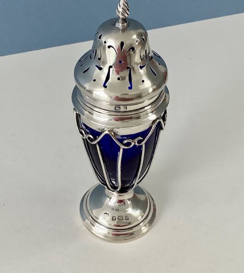 ANTIQUE EDWARDIAN SILVER SUGAR CASTER - ADDITIONAL PHOTO 4