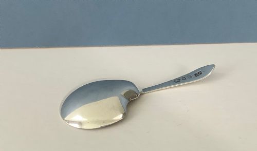 ANTIQUE GEORGE III SILVER CADDY SPOON - ADDITIONAL PHOTO 1