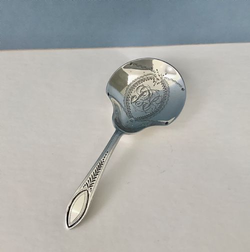 ANTIQUE GEORGE III SILVER CADDY SPOON - ADDITIONAL PHOTO 5