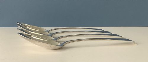 set of antique georgian silver table spoons tablespoons - CATEGORY: ANTIQUE SILVER - DATED GEORGIAN