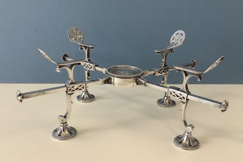 ANTIQUE GEORGIAN SILVER DISH CROSS - ADDITIONAL PHOTO 5