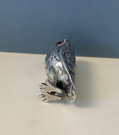 ANTIQUE VICTORIAN SILVER OWL PEPPER POT - ADDITIONAL PHOTO 3