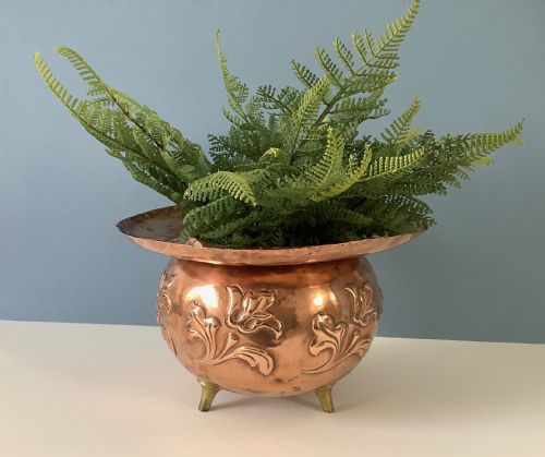VICTORIAN CAULDRON JARDINIERE CHRISTOPHER DRESSER FOR BENHAM FROUD - ADDITIONAL PHOTO 2