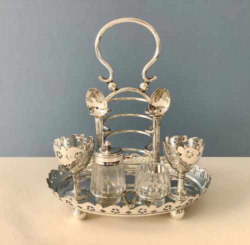 ANTIQUE VICTORIAN SILVER EGG CRUET - ADDITIONAL PHOTO 1