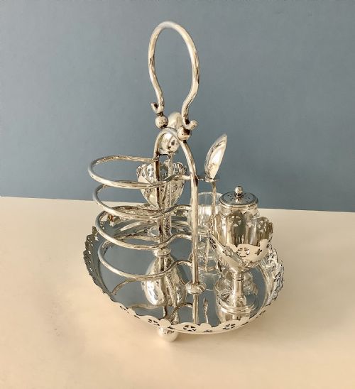 ANTIQUE VICTORIAN SILVER EGG CRUET - ADDITIONAL PHOTO 4