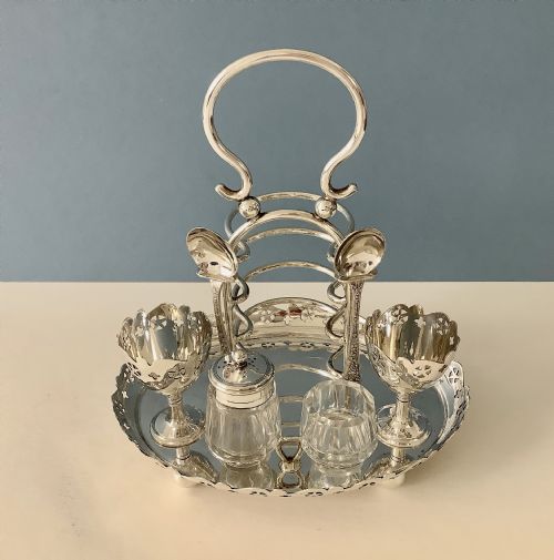 ANTIQUE VICTORIAN SILVER EGG CRUET - ADDITIONAL PHOTO 7
