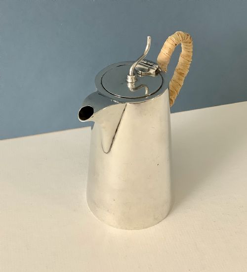 ANTIQUE SOLID SILVER HOT WATER OR MILK JUG - ADDITIONAL PHOTO 2