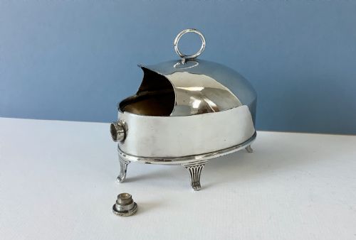 unusual antique silverplated spoon warmer - CATEGORY: ANTIQUE SILVER - DATED VICTORIAN