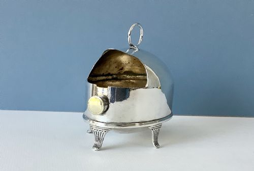 UNUSUAL ANTIQUE SILVERPLATED SPOON WARMER - ADDITIONAL PHOTO 3