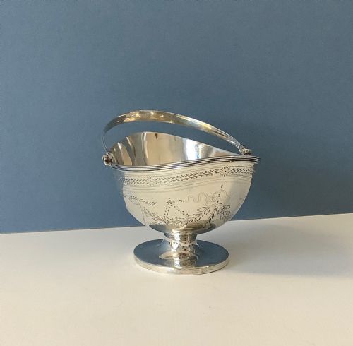 ANTIQUE GEORGIAN SILVER SUGAR BASKET 1812 - ADDITIONAL PHOTO 1