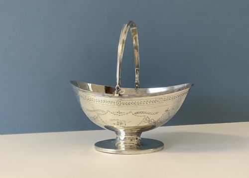 ANTIQUE GEORGIAN SILVER SUGAR BASKET 1812 - ADDITIONAL PHOTO 7
