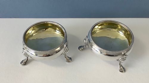 pair of hester bateman georgian silver salts - CATEGORY: ANTIQUE SILVER - DATED GEORGIAN