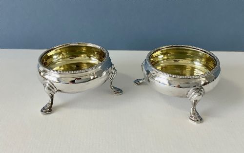 PAIR OF HESTER BATEMAN GEORGIAN SILVER SALTS - ADDITIONAL PHOTO 3