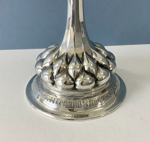 ANTIQUE SILVER LIDDED CUP TROPHY - ADDITIONAL PHOTO 2