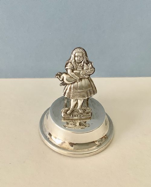PAIR OF ANTIQUE SILVER 'ALICE IN WONDERLAND' MENU HOLDERS - ADDITIONAL PHOTO 2