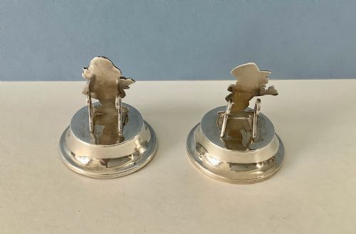 PAIR OF ANTIQUE SILVER 'ALICE IN WONDERLAND' MENU HOLDERS - ADDITIONAL PHOTO 4