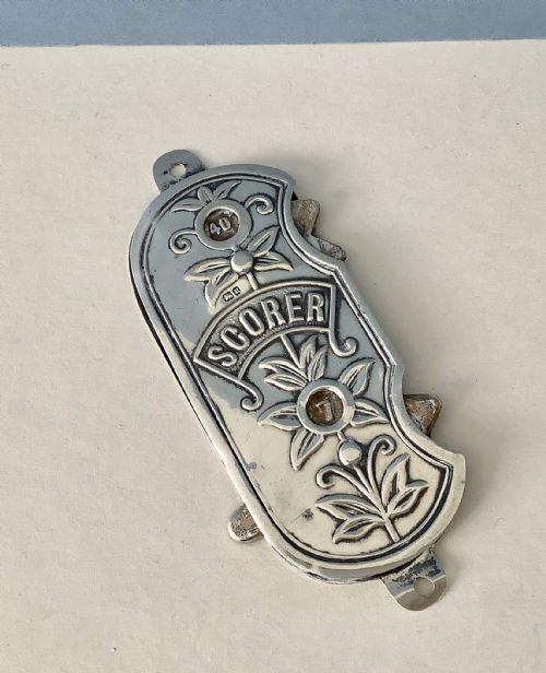 antique victorian solid silver billiards scorer - CATEGORY: ANTIQUE SILVER - DATED VICTORIAN