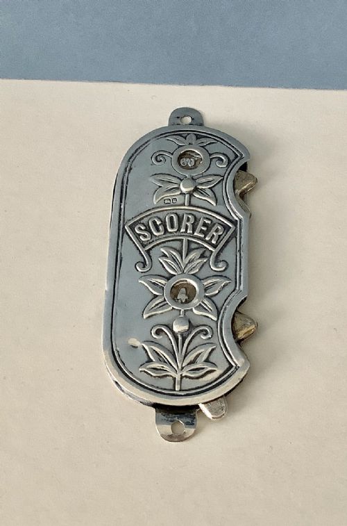ANTIQUE VICTORIAN SOLID SILVER BILLIARDS SCORER - ADDITIONAL PHOTO 2