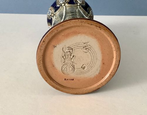 ANTIQUE EDWARDIAN ROYAL DOULTON ART NOUVEAU VASE - ADDITIONAL PHOTO 2