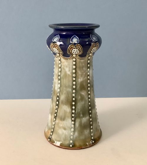ANTIQUE EDWARDIAN ROYAL DOULTON ART NOUVEAU VASE - ADDITIONAL PHOTO 4