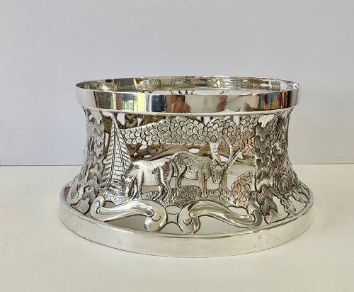 ANTIQUE EDWARDIAN SILVER DISH RING - ADDITIONAL PHOTO 1
