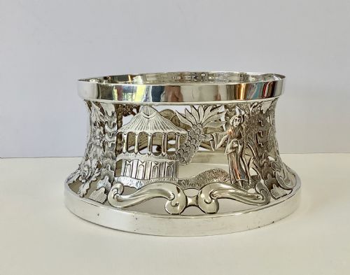 ANTIQUE EDWARDIAN SILVER DISH RING - ADDITIONAL PHOTO 3