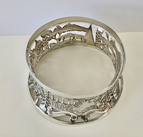 ANTIQUE EDWARDIAN SILVER DISH RING - ADDITIONAL PHOTO 5
