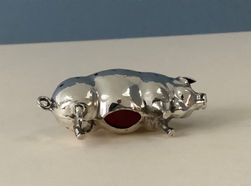 NOVELTY ANTIQUE SILVER TOOTHPICK HOLDER - ADDITIONAL PHOTO 1