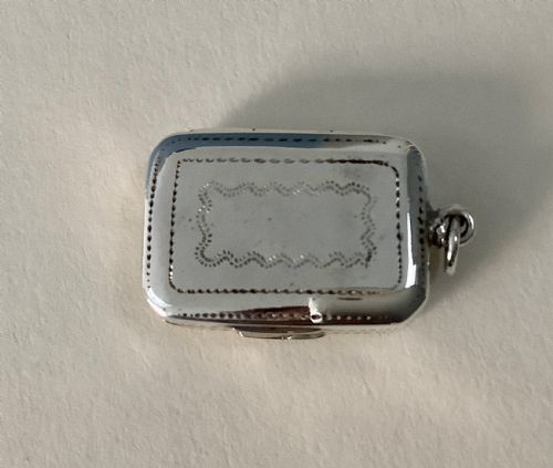 ANTIQUE MINIATURE GEORGIAN SILVER VINAIGRETTE PEMBERTON - ADDITIONAL PHOTO 2