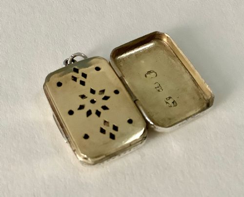 ANTIQUE MINIATURE GEORGIAN SILVER VINAIGRETTE PEMBERTON - ADDITIONAL PHOTO 5