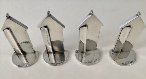 ANTIQUE SILVER SENTRY BOX MENU HOLDERS SAMPSON MORDAN - ADDITIONAL PHOTO 3