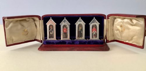 ANTIQUE SILVER SENTRY BOX MENU HOLDERS SAMPSON MORDAN - ADDITIONAL PHOTO 12