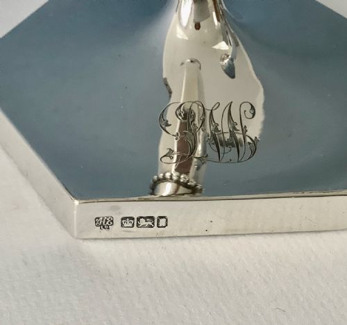 PAIR OF ELEGANT SILVER CANDLESTICKS - ADDITIONAL PHOTO 1