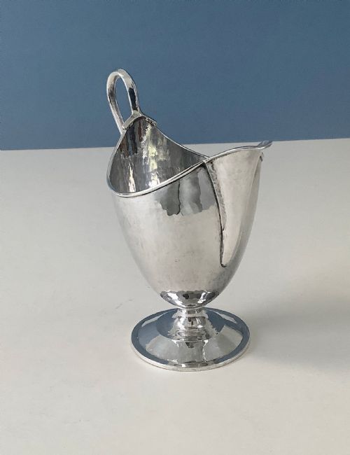 ANTIQUE SILVER CREAM JUG OMAR RAMSDEN - ADDITIONAL PHOTO 4