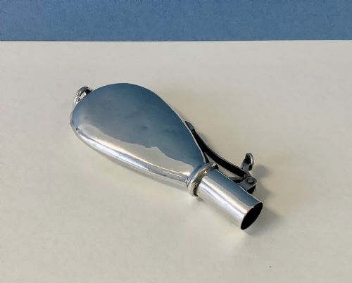 ANTIQUE SILVER NOVELTY POWDERFLASK BUTT MARKER - ADDITIONAL PHOTO 4