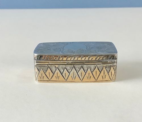 ANTIQUE VICTORIAN GILDED SILVER SNUFF BOX - ADDITIONAL PHOTO 9