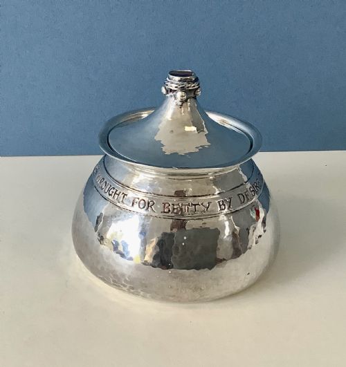 ANTIQUE SILVER ARTS CRAFTS BOX OMAR RAMSDEN - ADDITIONAL PHOTO 6