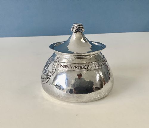 ANTIQUE SILVER ARTS CRAFTS BOX OMAR RAMSDEN - ADDITIONAL PHOTO 7