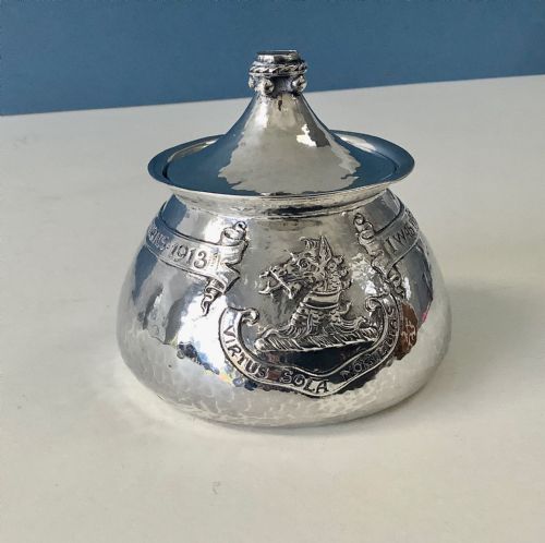 ANTIQUE SILVER ARTS CRAFTS BOX OMAR RAMSDEN - ADDITIONAL PHOTO 8