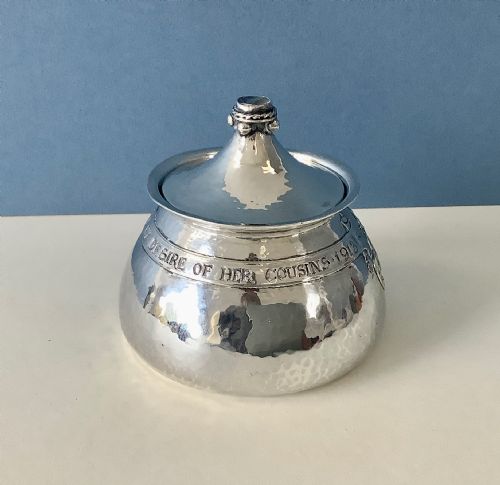 ANTIQUE SILVER ARTS CRAFTS BOX OMAR RAMSDEN - ADDITIONAL PHOTO 9