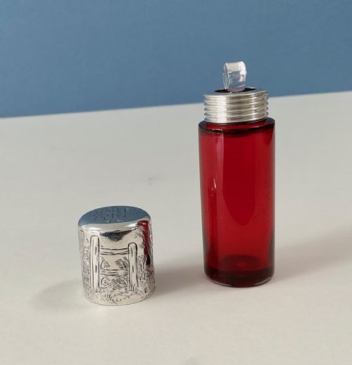KATE GREENAWAY FOR SAMPSON MORGAN SILVER SCENT BOTTLE - ADDITIONAL PHOTO 2