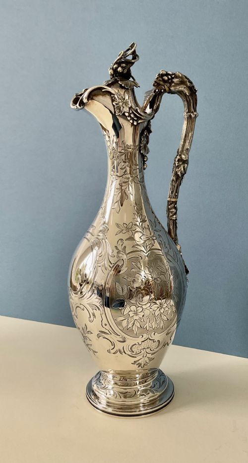 ANTIQUE VICTORIAN SILVER CLARET JUG REILY STORER - ADDITIONAL PHOTO 2