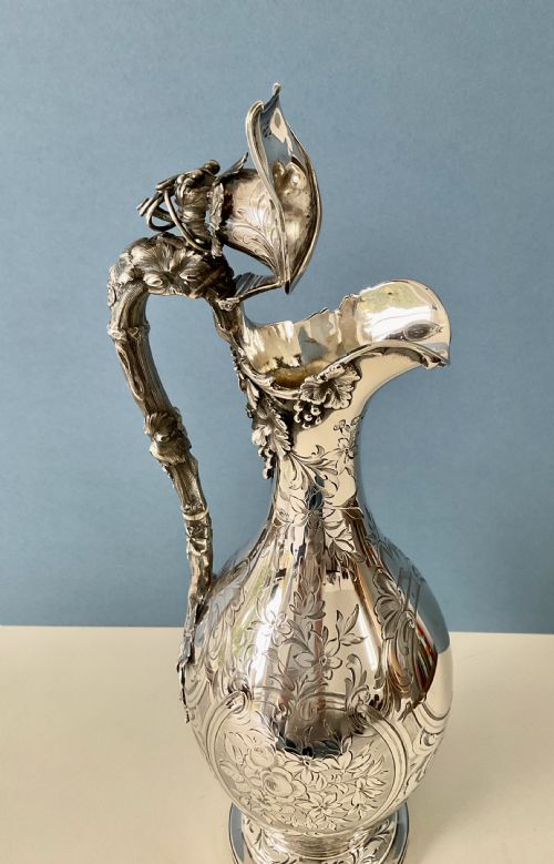 ANTIQUE VICTORIAN SILVER CLARET JUG REILY STORER - ADDITIONAL PHOTO 4