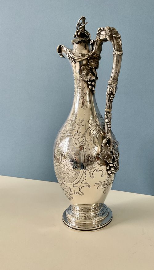 ANTIQUE VICTORIAN SILVER CLARET JUG REILY STORER - ADDITIONAL PHOTO 5